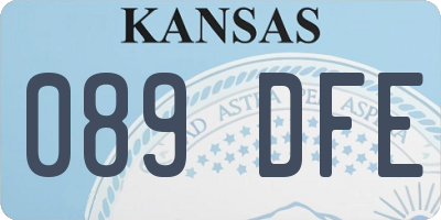 KS license plate 089DFE