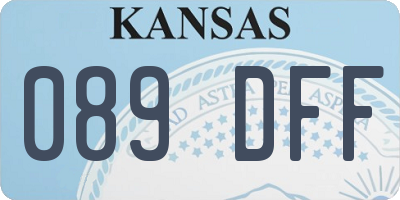 KS license plate 089DFF