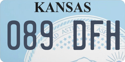 KS license plate 089DFH