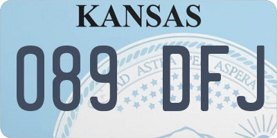 KS license plate 089DFJ