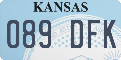 KS license plate 089DFK