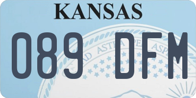 KS license plate 089DFM