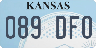 KS license plate 089DFO