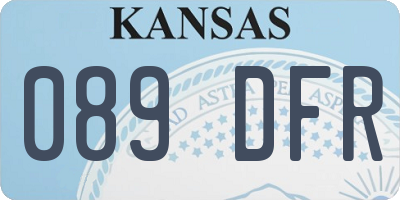 KS license plate 089DFR