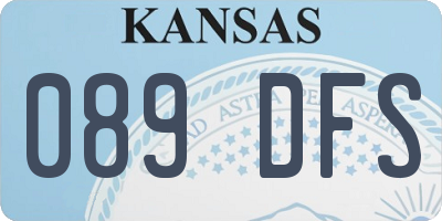 KS license plate 089DFS
