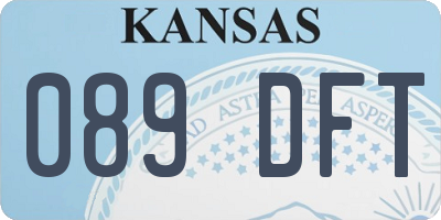 KS license plate 089DFT