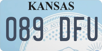 KS license plate 089DFU