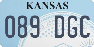 KS license plate 089DGC