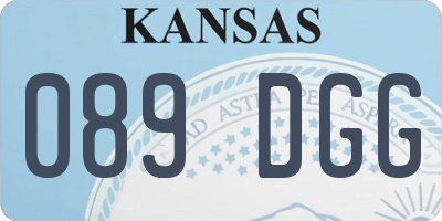 KS license plate 089DGG