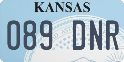 KS license plate 089DNR