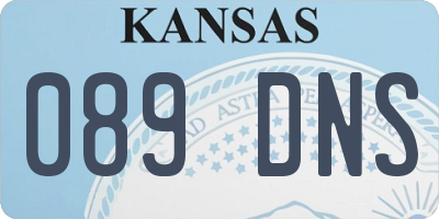 KS license plate 089DNS