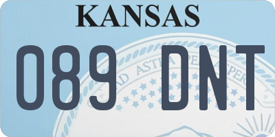 KS license plate 089DNT