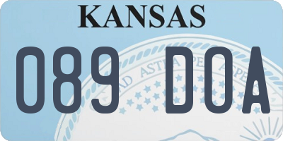 KS license plate 089DOA
