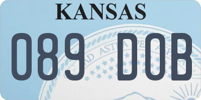 KS license plate 089DOB