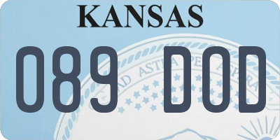 KS license plate 089DOD