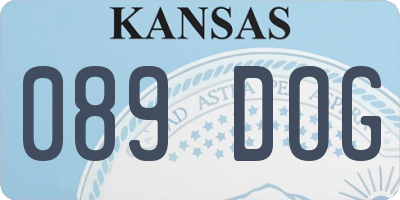 KS license plate 089DOG