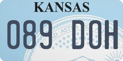 KS license plate 089DOH