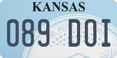 KS license plate 089DOI