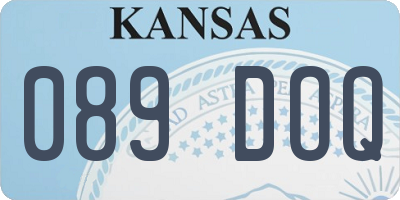 KS license plate 089DOQ