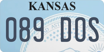 KS license plate 089DOS