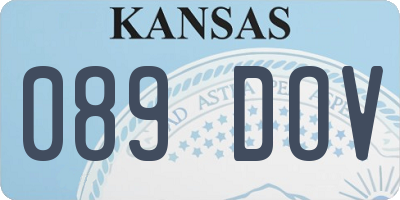 KS license plate 089DOV