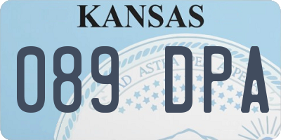 KS license plate 089DPA