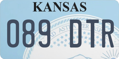 KS license plate 089DTR