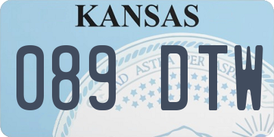 KS license plate 089DTW