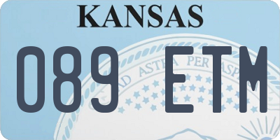 KS license plate 089ETM
