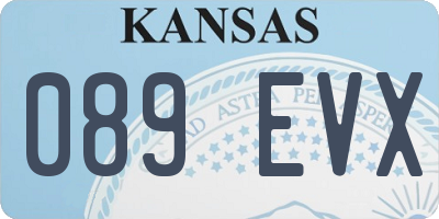 KS license plate 089EVX