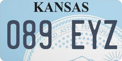 KS license plate 089EYZ