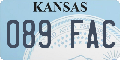 KS license plate 089FAC