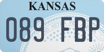 KS license plate 089FBP