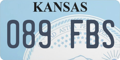 KS license plate 089FBS
