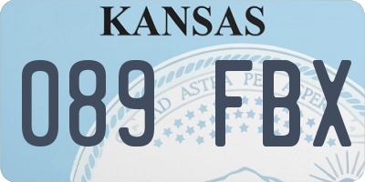 KS license plate 089FBX