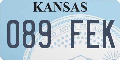 KS license plate 089FEK