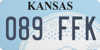 KS license plate 089FFK