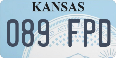 KS license plate 089FPD