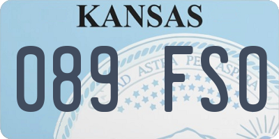 KS license plate 089FSO