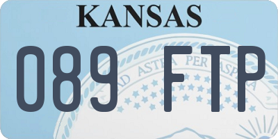 KS license plate 089FTP