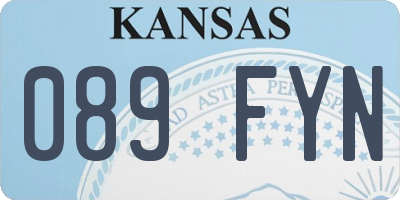 KS license plate 089FYN