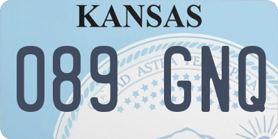KS license plate 089GNQ