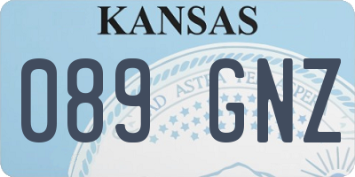 KS license plate 089GNZ