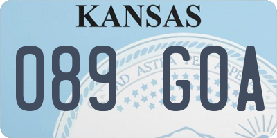 KS license plate 089GOA