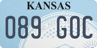 KS license plate 089GOC