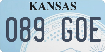 KS license plate 089GOE