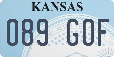 KS license plate 089GOF