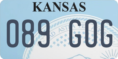 KS license plate 089GOG