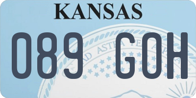 KS license plate 089GOH