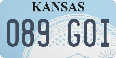 KS license plate 089GOI